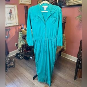 Saint Germain II parish vintage 1980 Sea green boiler style vintage jumpsuit
